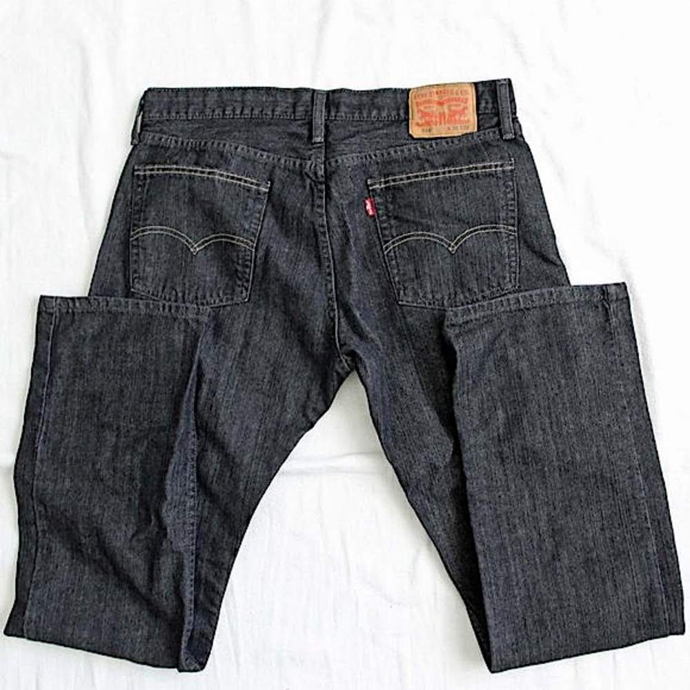 Levi Strauss 514 Black Jeans Size 36 x 34 - Picture 4 of 9